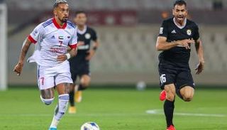 من مباراة الشارقة والزوراء في دوري أبطال آسيا