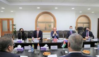 جانب من زيارة الوفد الأمريكي إلى رام الله قبل أيام