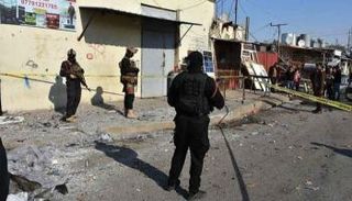 آثار استهداف أربيل بهجوم صاروخي