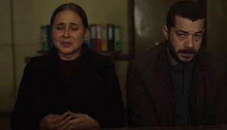 شريف سلامة ونيللي كريم في مشهد من المسلسل