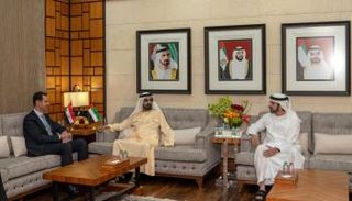 الشيخ محمد بن راشد آل مكتوم وبشار الأسد