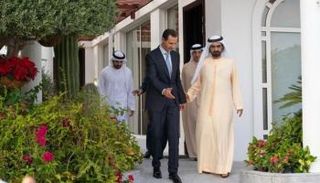 الشيخ محمد بن راشد آل مكتوم والرئيس بشار الأسد