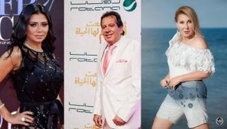 محمد مختار يتوسط نادية الجندي ورانيا يوسف
