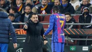 عثمان ديمبلي وتشافي في برشلونة