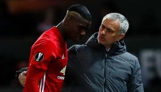 جوزيه مورينيو وبول بوجبا في مانشستر يونايتد