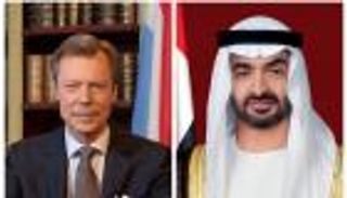 محمد بن زايد يستقبل دوق لوكسمبورغ ويبحثان العلاقات الثنائية