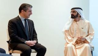 الشيخ محمد بن راشد آل مكتوم ومسرور بارزاني