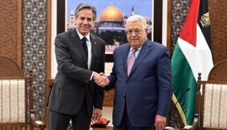 الرئيس الفلسطيني ووزير الخارجية الأمريكي اليوم