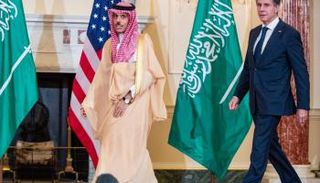 لقاءسابق بين وزير الخارجية السعودي ونظيره الأمريكي