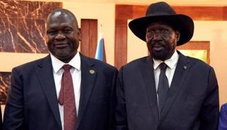 رئيس جنوب السودان سلفا كير ونائبه رياك مشار