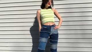 إطلالة جينز الباتشورك 