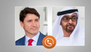 الشيخ محمد بن زايد آل نهيان ولي عهد أبوظبي وجاستن ترودو