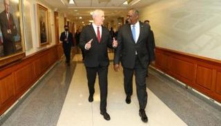 بيني جانتس مع نظيره الأمريكي-أرشيفية