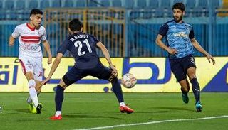 مباراة بيراميدز والزمالك في الدوري المصري