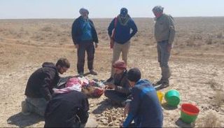 فريق ألماني عراقي خلال عمليات التنقيب