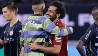 محمد صلاح مع رياض محرز