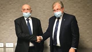 السفير الأمريكي في ليبيا نورلاند ورئيس البرلمان صالح- أرشيفية