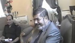 مشهد من تسريب اللقاء الثلاثي في مسلسل
