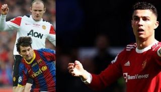 واين روني وكريستيانو رونالدو وميسي