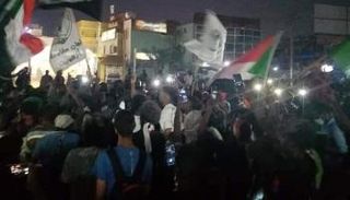 جانب من مظاهرات اليوم بالخرطوم 