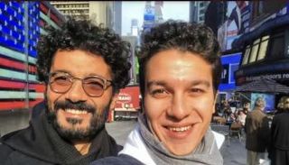 خالد النبوي مع ابنه نور