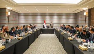 جانب من اجتماع الرئاسي اليمني