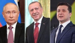 أردوغان والرئيسان الأوكراني والروسي