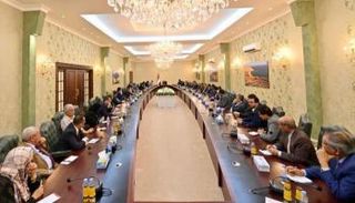 جانب من اجتماع مجلس القيادة الرئاسي وأعضاء هيئة التشاور