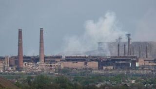 مصنع آزوفستال للصلب في مدينة ماريوبول