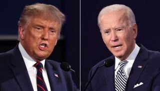 الرئيس الحالي جو بايدن والسابق دونالد ترامب 