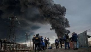 قصف روسي سابق لأحد المواقع بمدينة أوديسا