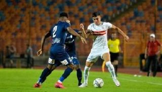 من مباراة الزمالك وإنبي في الدوري المصري