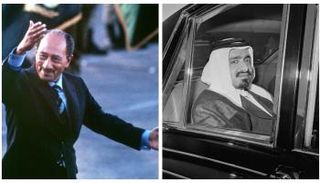 أنور السادات والشيخ خليفة بن حمد آل ثاني- أرشيف