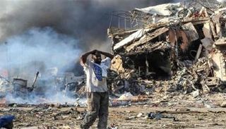 آثار عملية إرهابية سابقة في الصومال