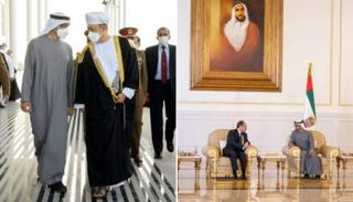 جانب من استقبال الشيخ محمد بن زايد آل نهيان لقادة الدول