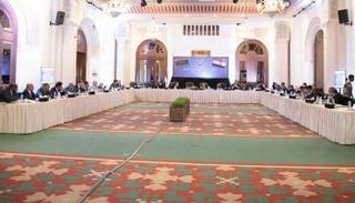 جانب من المشاورات الليبية في القاهرة. (النواب)