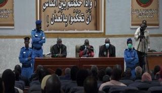 جانب من محاكمة المتهمين بانقلاب 1989 بالسودان