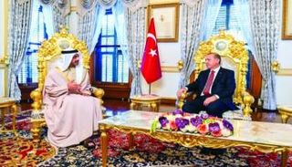 أردوغان خلال استقبال سابق للشيخ عبدالله بن زايد آل نهيان- أرشيفية