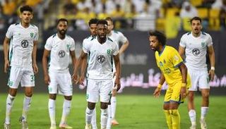 من مباراة النصر والأهلي في الدوري السعودي