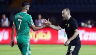 رياض محرز وجمال بلماضي في منتخب الجزائر