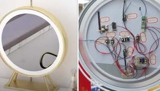 الفتاة اكتشفت وجود 4 كاميرات خفية داخل المرآة