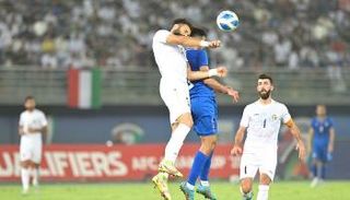 من مباراة الأردن والكويت في تصفيات كأس آسيا 2023