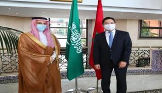 الأمير فيصل بن فرحان بن عبدالله وناصر بوريطة 