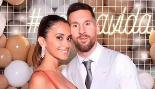 ليونيل ميسي في فرح خوردي آلبا