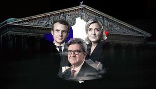 لوبان وماكرون وميلانشون