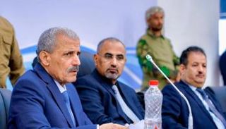 اللواء الركن هيثم قاسم خلال تدشين عمل اللجنة العسكرية والأمنية العليا في عدن