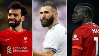 محمد صلاح وساديو ماني وكريم بنزيما