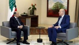 لقاء سابق بين عون وميقاتي - أرشيفية