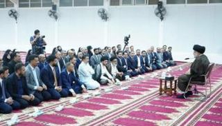 جانب من اجتماع سابق للصدر مع نوابه 