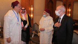 وزير العدل المغربي لدى وصوله مطار جدة